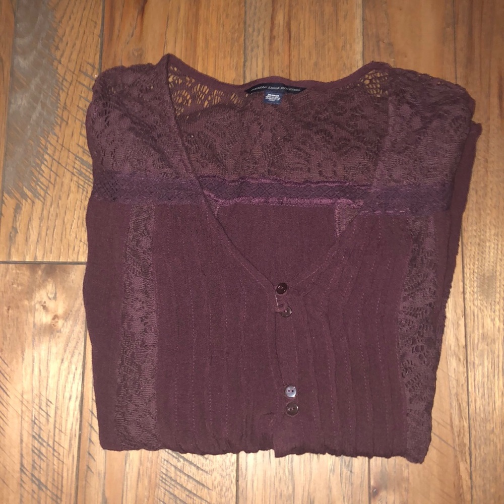 Medium Plum American Eagle Long Sleeve